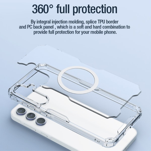 NILLKIN Samsung A55 5G Pro Series Extra strong Magnetring TPU-skal Transparent