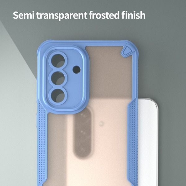 SKALO Samsung A36 5G Armor Hybrid Frosted Suojakuori - Sininen Blue