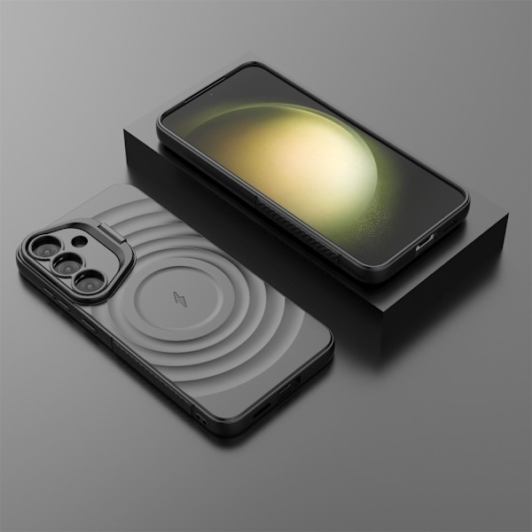 SKALO Samsung S25 Ripple Texture Cover - Sort Black
