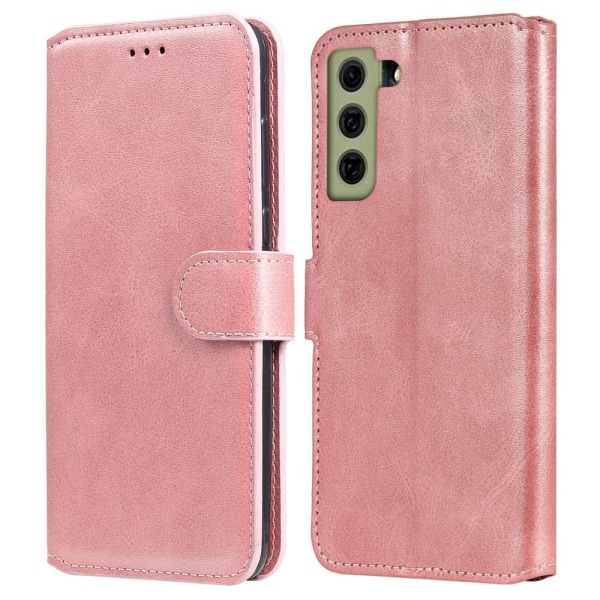 SKALO Samsung S21 FE Classic Wallet Cover - Rose Gold Pink gold