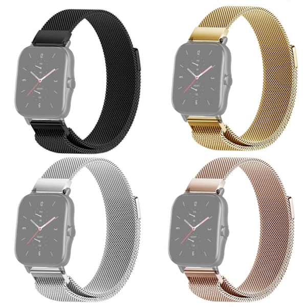 SKALO Milanese Loop till Amazfit GTS 2/2e/2 Mini - Fler färger Guld