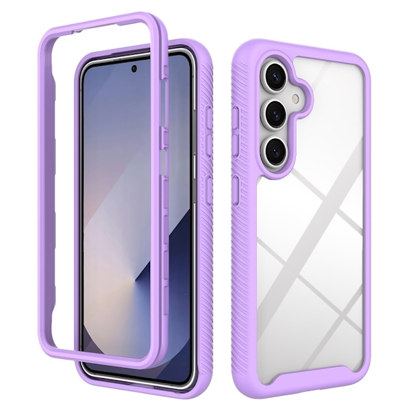 SKALO Samsung S25 Shockproof Clear Hybrid Skal - Lila Lila