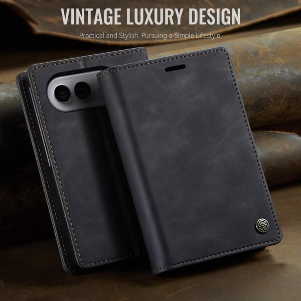 CaseMe C33 Series Flip Cover til iPhone Duo - Sort Black