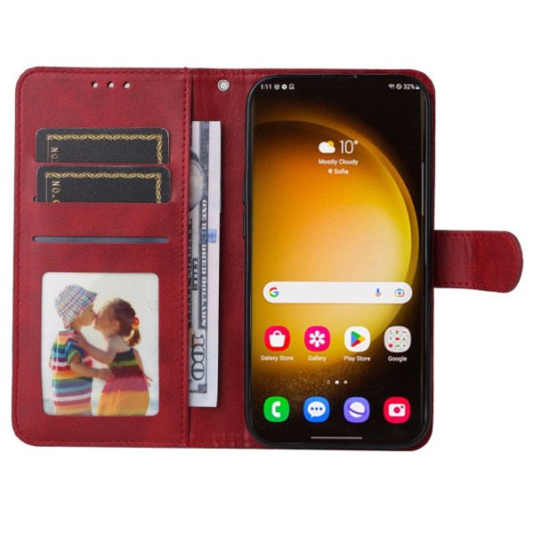 SKALO Samsung S24 Ultra PU-Läder Plånboksfodral - Fler färger Röd