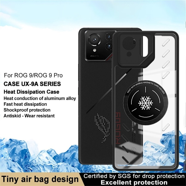 IMAK Asus ROG Phone 9 5G UX-9A Heat Dissipation Cover - Sort Black