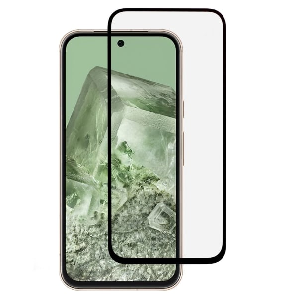 2-PAK SKALO Google Pixel 8a FULL-FIT Hærdet Glas Skærmbeskyttelse - Svart Black