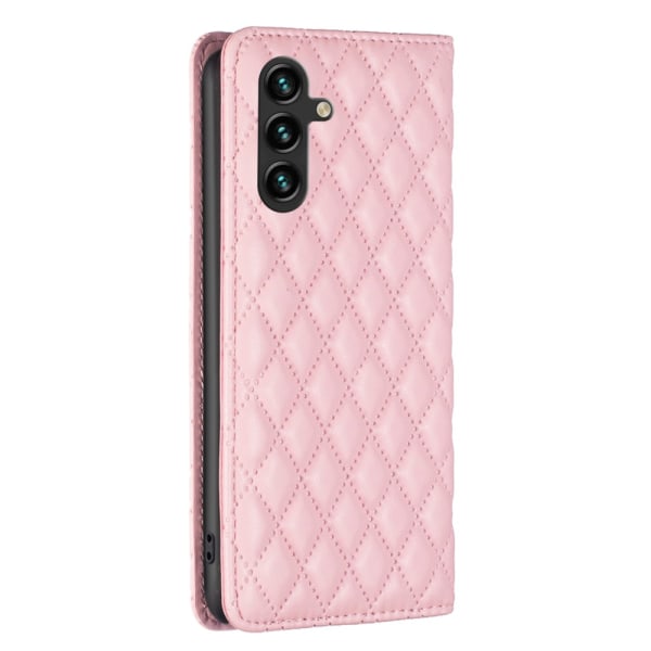 SKALO Samsung A15 4G BINFEN COLOR Iso Tikattu Lompakkokotelo - P Pink