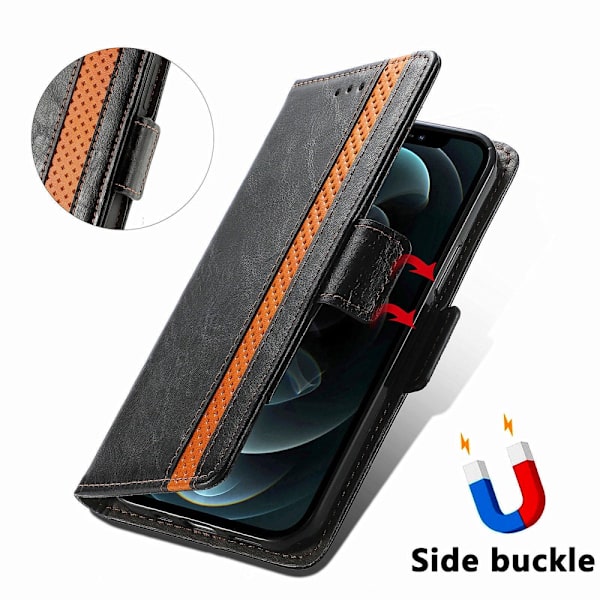 SKALO Google Pixel 9/9 Pro CASENEO 002 Series Premium PU-Läder Plånbok - Svart Svart