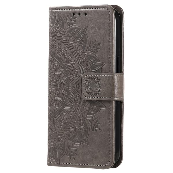 SKALO Xiaomi Redmi Note 14 Pro 5G Mandala Plånboksfodral - Grå grå