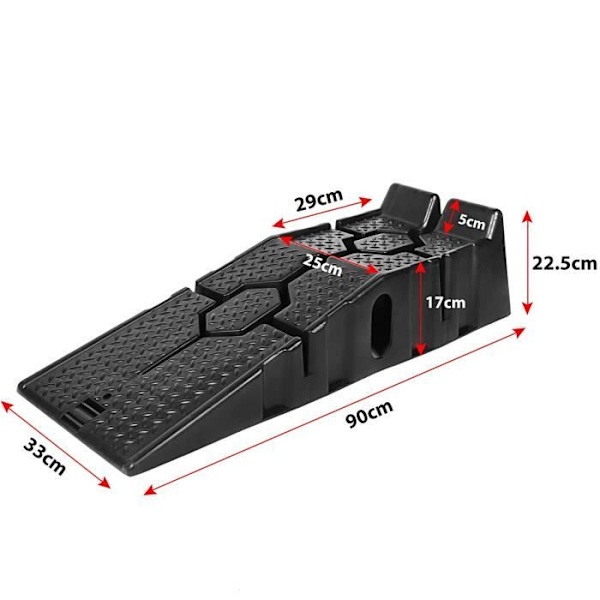2-pack Lastramp Plastramp Uppfart Lyftplattform Lyftplattform 2500 kg Last