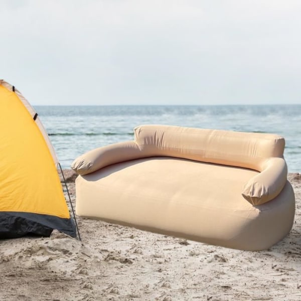 Uppblåsbar soffa Camping bärbar latsoffa med inbyggd elektrisk luftpump dubbelsoffa för resefester Beach