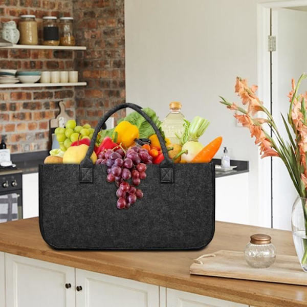 Säck i Filth - YUENFONG - 4x Fällbar Korg - Mörkgrå - 50x25x25cm - Kapacitet 30kg Mörkgrå