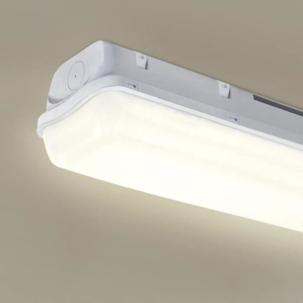 LED-fuktlampa 150cm 48W 4320LM LED-rörljus IP65 Vattentät LED-belysningsrör för garage - Neutral Vit