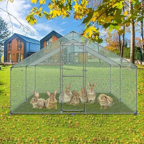 Hönshus - Ej specificerat - 3x4x2m - Galvaniserat stål - Utomhus - Grön