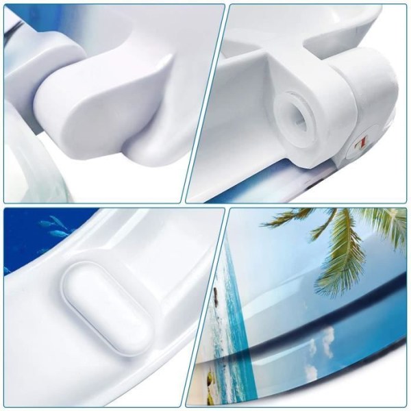 YUENFONG Toalettsits Soft Close-mekanism Toalettsits med Soft Close-funktion Toalettsits