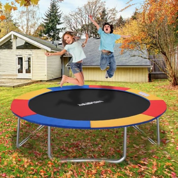 YUENFONG Trampolinkantskydd Ø 305cm - PVC PE för studsmatta - UV- och rivbeständig - 10FT Multicolor