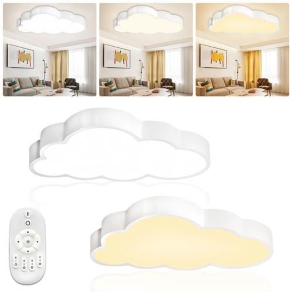 48W LED-takljus Moln Taklampa Dimbar med fjärrkontroll Modern molnlampa för barnkammare i sovrummet