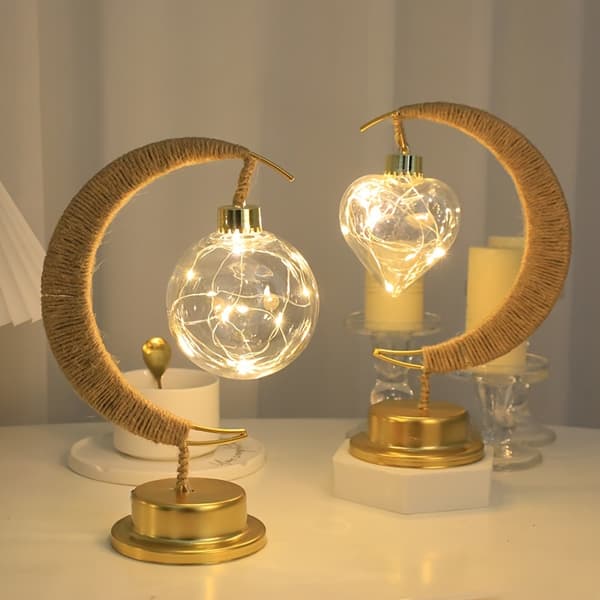 1 stk. sæt, LED-bordlampe til Eid, Valentinsdag soveværelsesnatlampe, LED-fe lys