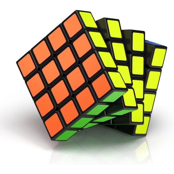 4X4 Speed ​​Cube, QiYuan Original 4x4x4 Fast Cube Super-hållbar klistermärke med levande färger (4x4x4) 4x4x4 3x3x3