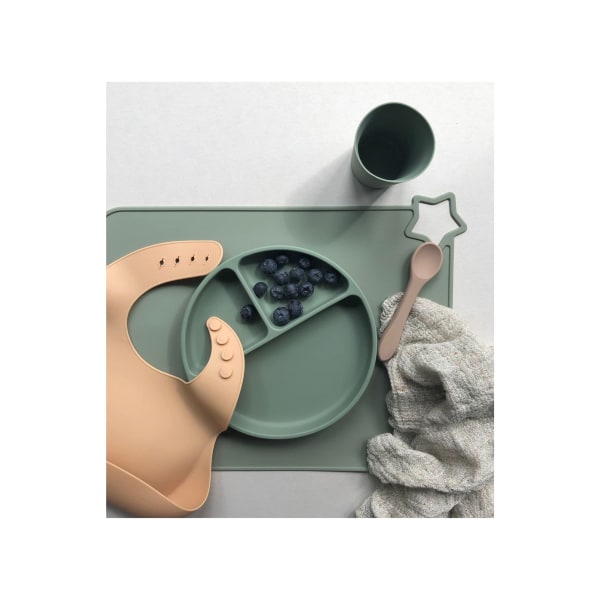 Sklisikker silikon bordmattesett for baby og småbarn Flerbruk