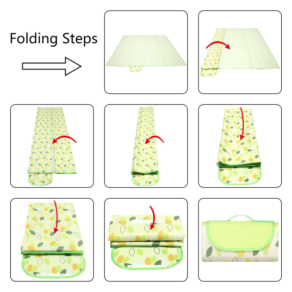 200x200cm Picnic Tæppe Picnic Måtte Vandtæt Strandmåtte