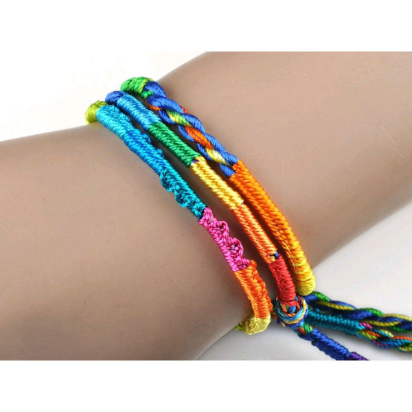 50 stk. Engros BULK Smykker partier Farverige Flet Venskabssnore Strand Armbånd