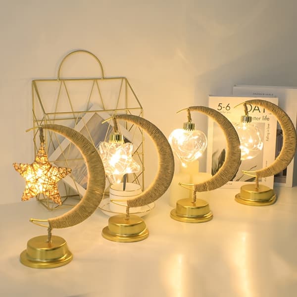 1 stk. sæt, LED-bordlampe til Eid, Valentinsdag soveværelsesnatlampe, LED-fe lys