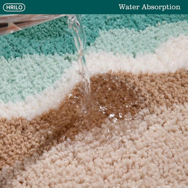Mikrofiber Bademåtter, Absorberende Bløde Shaggy Tæpper til Bruser Badekar Håndvask Toilet