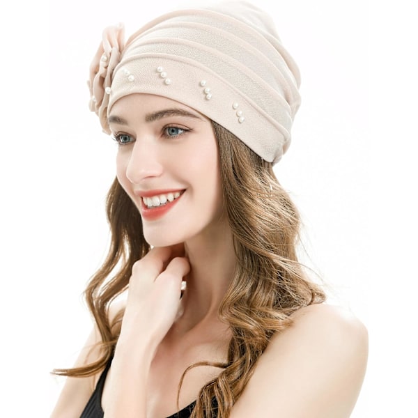 Naisten ohut kesähattu Flower Beige One Size