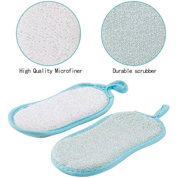 Dish Kitchen Sponges, 12 Large Heavy Duty Reusable Double-Sided