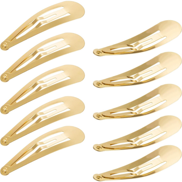 50 kpl Snap-hiuspinnejä Hiustenpidikkeet Lapsille, Tytöille ja Naisille, 50 mm (Kulta) Gold 50 count (Pack of 1)