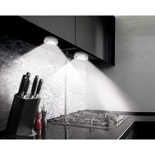 Led-klisterlampa Batteri Garderob Ljus Led Batteri Klisterlampa För Garderob Kök Garderob Led Batteridriven 6 st (silver) Hy