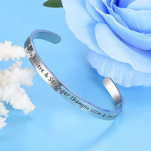 Vänskapsarmband för kvinnor - Inspirerande vänskapspresenter till bästa vän, motiverande manschettarmband för systrar, mamma, lärare, presenter 1you are braver than you believe
