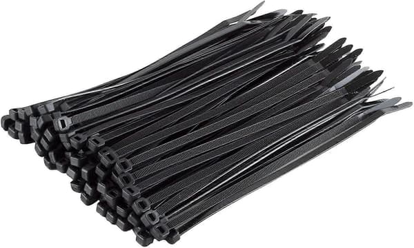 Förpackning med 100 buntband, Svarta, 200 x 4,8 mm