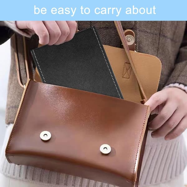 12.5x17cm Portable Foldable Makeup Mirror, Super HD Mirror, Multi Stand Angle Standing PU Leather Travel Mirror