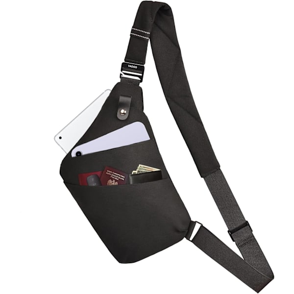 Sling Bag - Anti-tyveri Crossbody Skuldertaske til Mænd og Kvinder Blackl