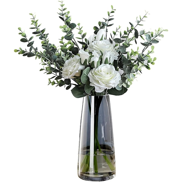 Ins Modern Glas Vas Kristall Grå Glas Vas Grey 8.7x 2.5