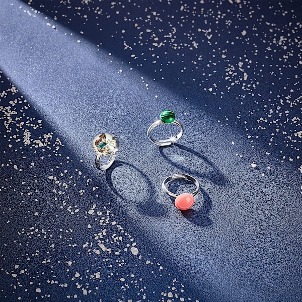 40 stk. Justerbare Blank Ringe, Sølv Ringe Base Pad Messing Finger Ring Indstillinger Komponenter til Smykker Ring Cabochon Fremstilling Valentins Bryllupsgave