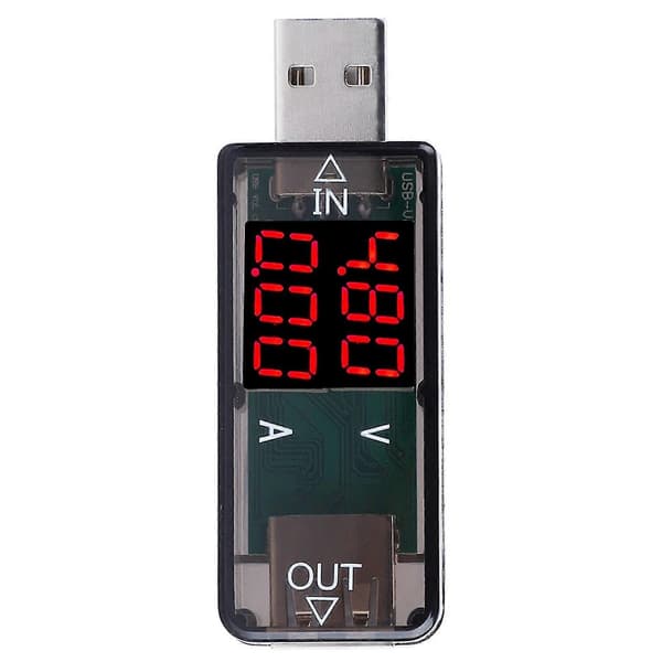 USB Tester Farve LCD Voltmeter Amperemeter Multimeter Oplader Strømmåler