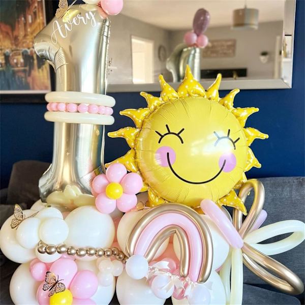 Guld Ballong Nummer 5, 40 Tum Stor Självuppblåsande Folienummer Ballonger 0-9, Ljus Guld Digital 5 Helium Ballong för 5:e Flickor Pojkar Kvinnor Födelsedag Champagne Gold Number 5
