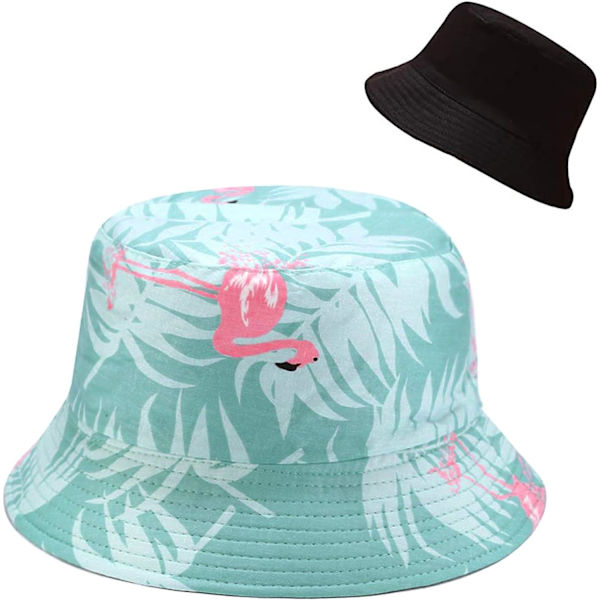 Söpö ämpärihattu rannan kalastajille naisille, kääntyvä kaksisuuntainen käyttö Flamingo