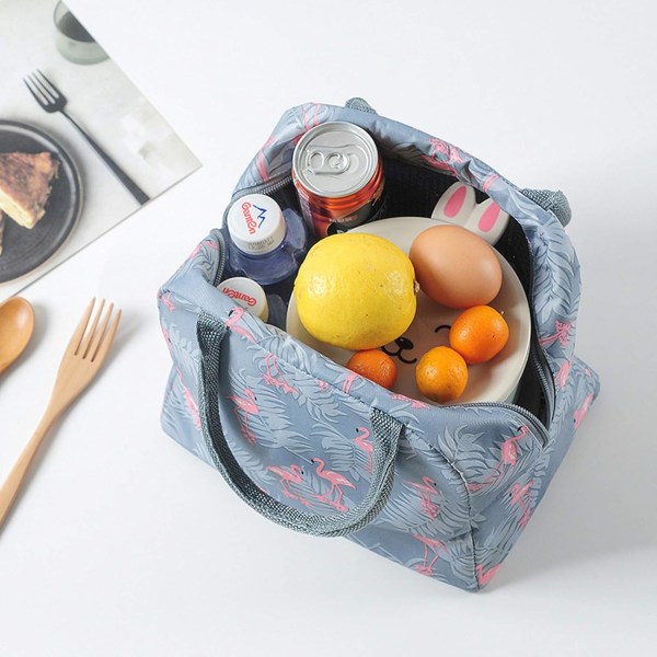 Frokostpose, Isoleret Frokostpose Køletaske Bærbar Flamingo Termisk Frokostposer Organizer Tote Taske til Kvinder Voksne Børn Arbejde Skole Picnic Flamingo
