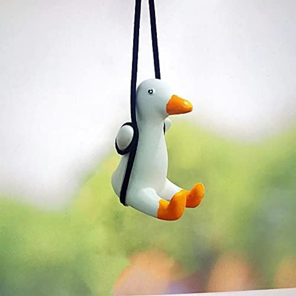 Heiluva Ankka Auton Ripustuskoriste Söpö Anime Tarvikkeet Ripustus Auton Sisustukseen Auton Taustapeilin Ripustin Autokoriste Tarvikkeet Along Neck Duck