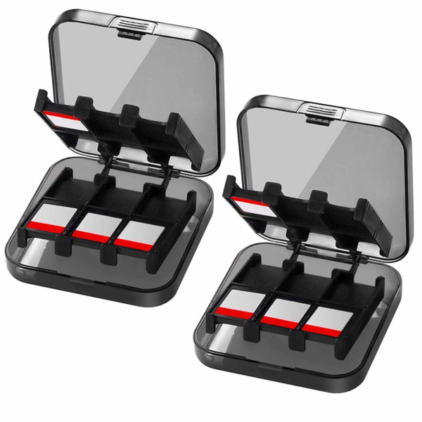 2x Game Case kompatibel med Nintendo Switch - Passer til opptil 48 Nintendo Switch-spill - Beskyttende lagringssystem - Spillkortorganisering