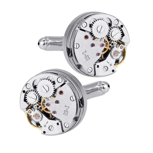 2 Pack Kalvosinnapit Kellotyöt Miesten Kalvosinnapit Watch Urheilutyyliset lahjat kiitospäiväksi hääpäivä syntymäpäivä joululahja