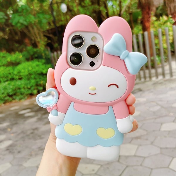 För Iphone 14 Pro Max Skal 6.7'', Cartoon 3d Mjuk Silikon Anime Rolig Cool Konstig Ful Karaktär Fullt Skyddande Stöttålig Telefon Skal Fodral, Vit