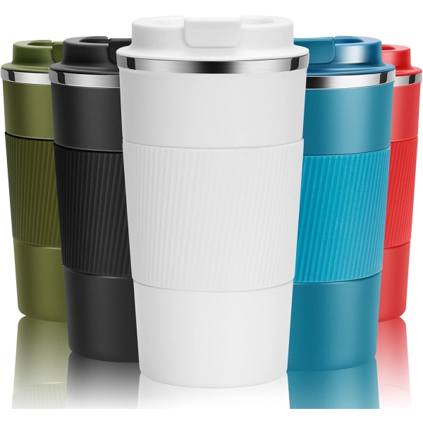 Travel Mug Reusable Coffee Cups Thermal Insulated Vacuum Insulation Stainless Steel Bottle for Hot Cold Drinks(White, 510ml)