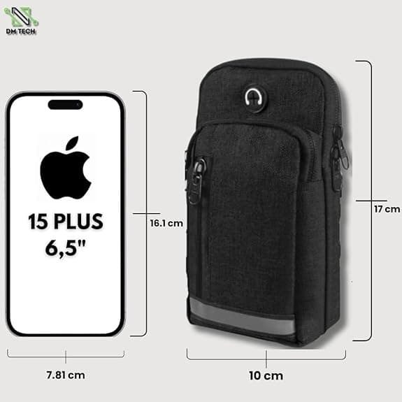 Small Unisex Mobile Phone Shoulder Bag for Men, Waterproof and with Adjustable Strap, Suitable for Shoulder or Waist