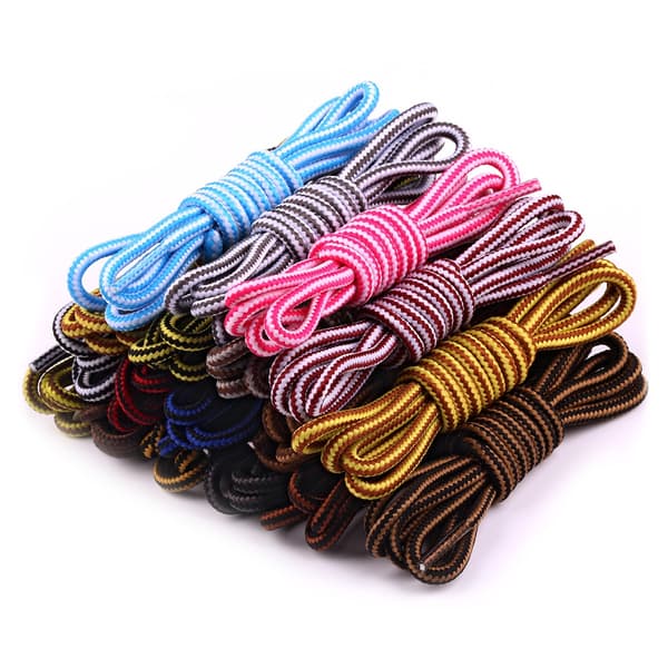 [3 Pair] Round Shoelaces for Boots, Extra Durable, for Hiking Boots and Work Boots