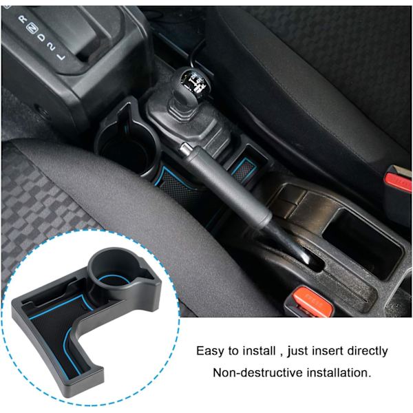 Bilarmstödsorganisatör för Jimny (automatisk växellåda), Jimny mittkonsol armstödsbricka låda, automatisk bil Jimny AT tillbehör förvaringslåda mittarmlän Blue Automatic Transmission